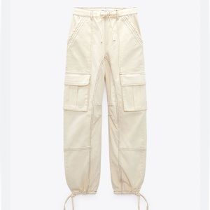 Zara Seamed Cargo Pants Size 4